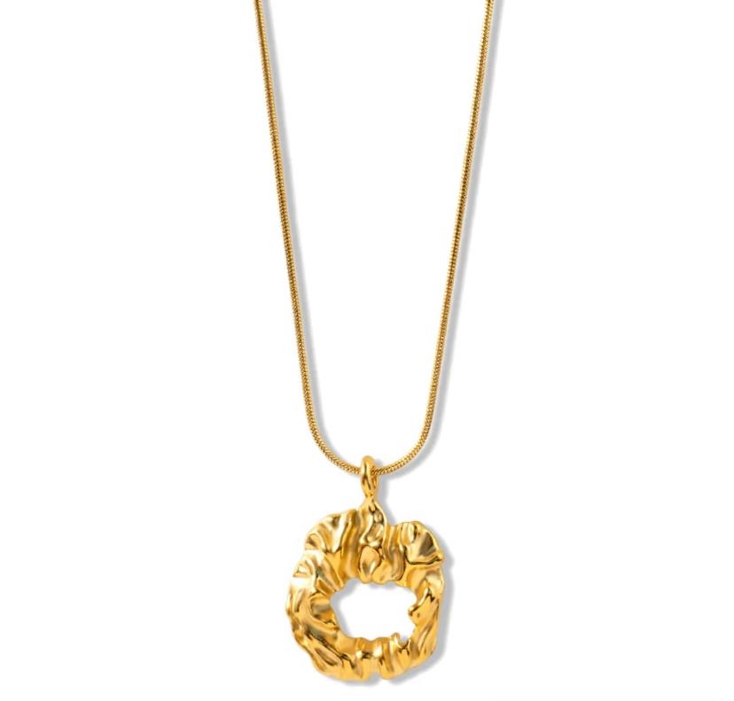 Golden Halo Pendant Necklace