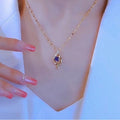 Pink Crystal Flame Pendant